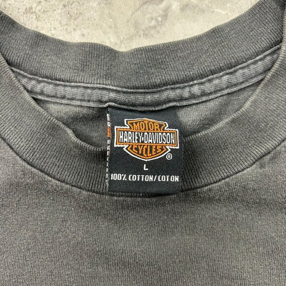 Vintage Harley Davidson Graphic Tee Mens Large Snake Dagger Serpent Pittsburgh - Picture 6 of 13